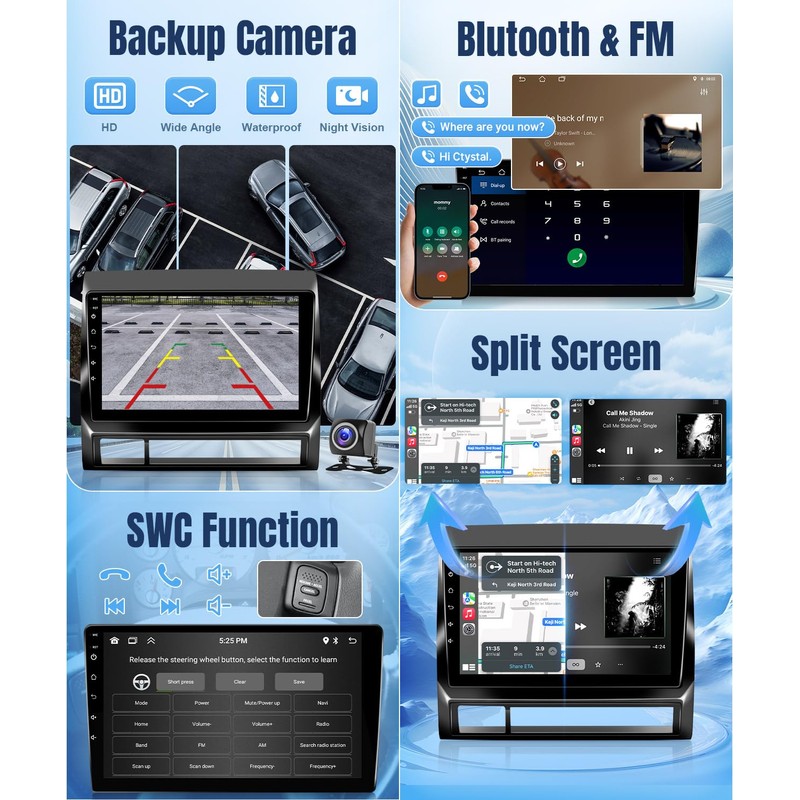 Leadfan Android Car Radio for Toyota Tacoma 2005-2015 Stereo with