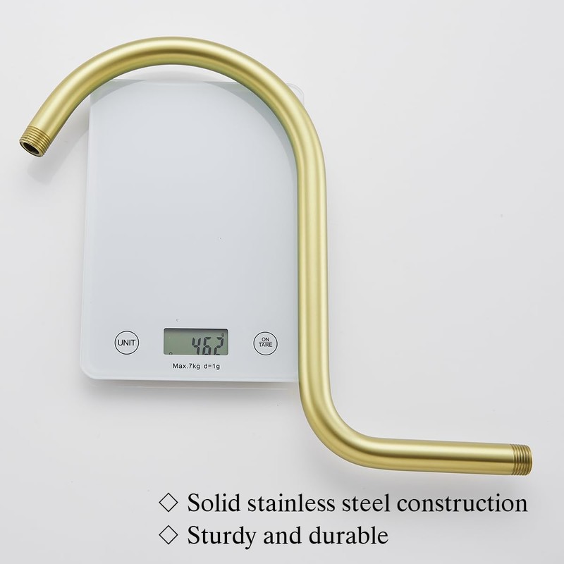 RANDOM S Shaped Shower Head Riser Pipe,Goose Neck Shower Arm