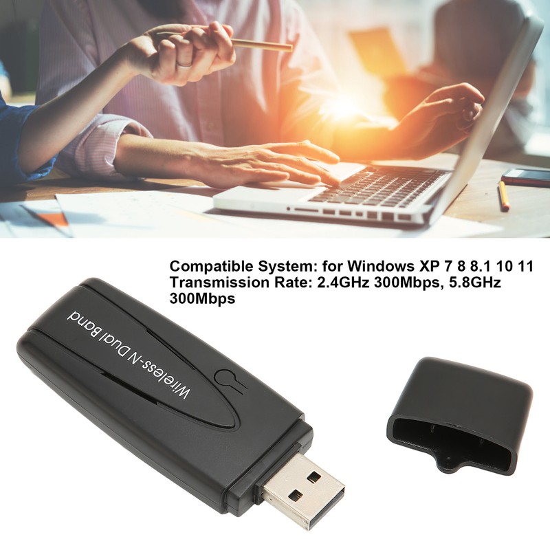 WiFi Adapter Dual Band Dual Antenna 2.4Hz 5GHz 600Mbps USB