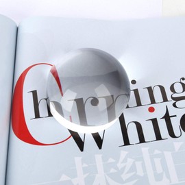 6 x Dome Magnifying Glass Dome Letter Heavy Magnifying Glass Bright Field Magnifier Hemisphere Magnifier Dome Magnifier 80 mm Screen Magnifier Spherical Reading Magnifier Round Seniors Decorative