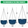 RooTrimmer Hanging Planters 9/10/11 Inch for Indoor Plants, 3 Pack