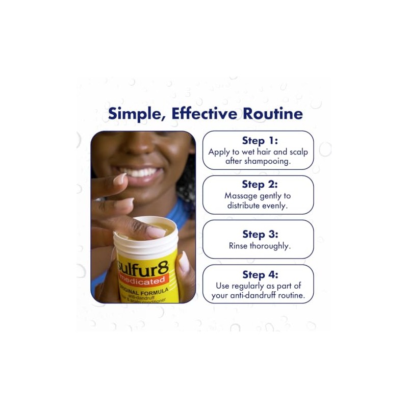 Acondicionador Sulfur8 medicado regular, fórmula anticaspa para cabello y cuero