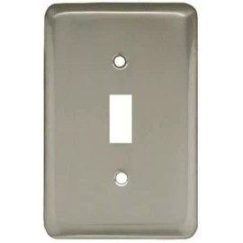 Liberty W10245-SN Satin NIckel Stamped Single Toggle Switch Cover Wall Plate