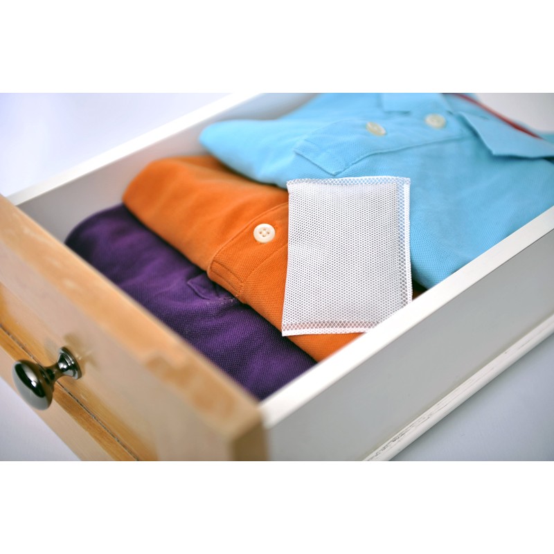 Ever Bamboo Drawer Deodorizer & Dehumidifier Bag Set w/Natural Bamboo