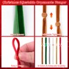 Hysagtek 120 Pcs Christmas Velvet Ornament Strings - Adjustable Ornament