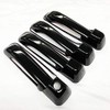 S SIZVER Ultra Finish Glossy-Black Series 8pcs Door Handle Covers