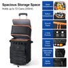 Odoland 72 Cans Soft Cooler with Wheels and Handle Collapsible