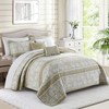 Home Soft Things Serenta Emma 5 Piece Printed Microfiber Quilts