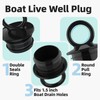 Sxkxm PVC Push-in Boat Drain Plug Compatible with T. H.
