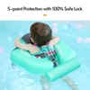 Non-Inflatable Baby Float with Tail Float Canopy Infant Lying Swimming