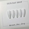 White Chrome Nail - Coffin Egg / 화이트크롬네일 - 코핀에그
