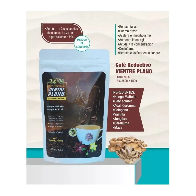 Café Vientre Plano Capuchino Fit Plus Sabor Vainilla 250g