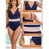 Women's Tummy Control Swimwear, Women's Sexy V-Neck One Piece Swimsuits
