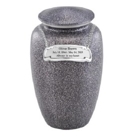 At Peace Memorials Classic Grey Cremation Urn for ashes 200 CI