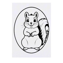 'Jolly Squirrel' Temporary Tattoo - Water Resistant, Skin-Safe, Non-Toxic Transfer (TO00078279)