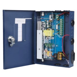 Slim Power Distribution Box - 1 Input AC 220 V 5OHz - 4 Outputs per Pair of Copper - Protected by a Resettable Fuse - Output Voltage 12 V / 60 W - Metal Housing