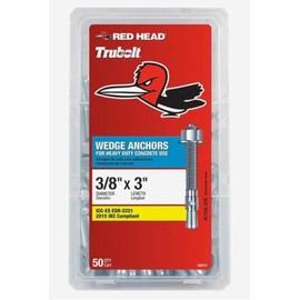 Red Head 3/8 in. x 3 in. Wedge Anchor 50CT