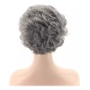 Tishining Pelucas Cortas Rizadas Grises Para Mujeres Blancas, Peluca D