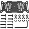 KOPKIO Universal Mailbox Mounting Bracket, Black Steel, Post Mount, 4mm