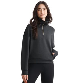 Rhone Women's DreamGlow™ 1/2 Zip (Black Heather, Medium)
