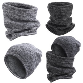 Tatuo Winter Neck Warmer Gaiter for Men Women Ski Fleece Winter Scarf Windproof Face Mask for Skiing Hiking Cycling(Light Gray, Dark Gray)