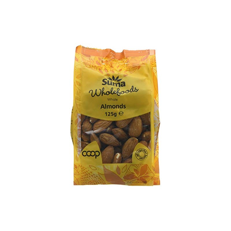 Suma Whole Almond Kernels 125 g (Pack of 6)