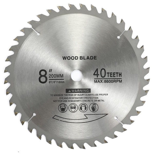 KuangBBBTools 8" 40 Teeth Carbide Tip Wood Cutting Circular Saw