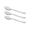Plastic Shiny Metallic Spoons - 6.75" | Silver | 24