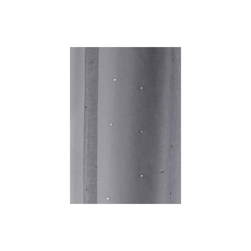 Tyrone Textiles Ltd Jewel Grey Diamante Voile Panel (Drop -