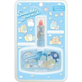 San-X FE41202 Sumikko Gurashi Lipstick & Eye Shadow Set, Blue, H5.9 x W3.7 inches (150 x 95 mm)