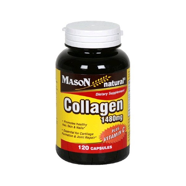 Mason Natural Collagen Plus Vitamin C, 1480 mg, 120 Capsules