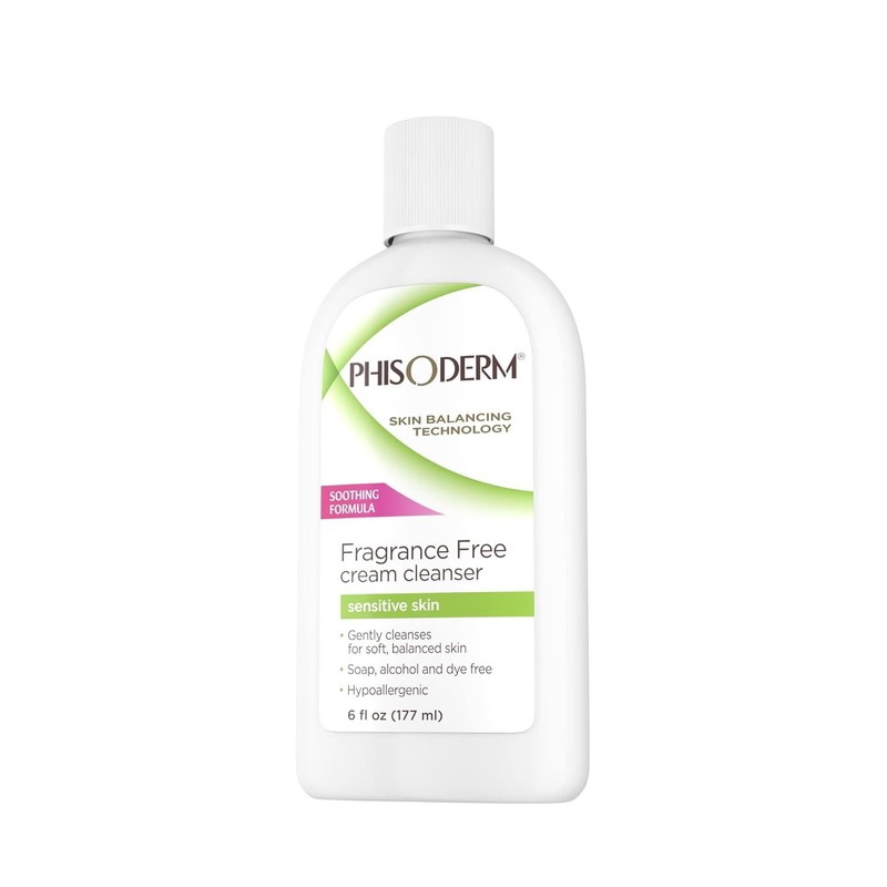 Phisoderm Fragrance Free Cream Cleanser For Sensitive Skin 6 oz