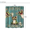 Are You Pooping Frog Funny Retro Farmhouse Door Bathroom Shower
