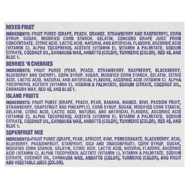 Welch's Fruit Snacks Variety Pack 2.25 oz Pack of 16