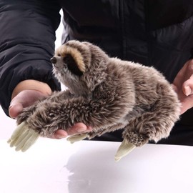 TAMMYFLYFLY Cute Realistic Three Toed Sloth Plush Stuffed Animal Toy 12.5inch