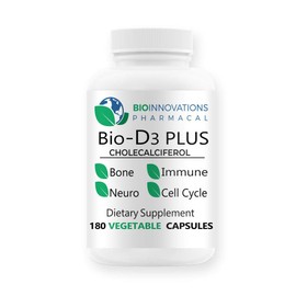 BioInnovations Pharmacal Bio-D3 Plus Boron Vitamin K2 Magnesium & Zinc-Supports Cardiovascular Nerves Muscles Bone Teeth Gums Immune Health Tissue Repair Balance Hormones Metabolism 60 Veggie caps