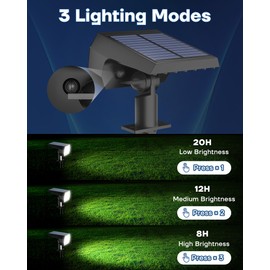 Kaxiida Solar Lights Outdoor Waterproof IP68, 3 Lighting Models Solar Powered Spot Lights Outdoor, 56LED Solar Lights Dusk to Dawn for Yard Patio Garden Pathway Landscape Lighting