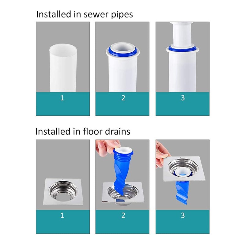 HLZC Drain Backflow Preventer, One Way Valve, Adjustable Silicone Sink