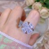 Dtup Anillo Oro Spinner Giratorio Trebol Suerte Tiktok Fino Gira