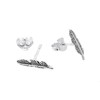 Delicate Stud Earrings KIANA 12 mm Feather Earrings Lucky Feather
