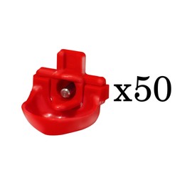 RentACoop DIY Waterer Kit - Horizontal Nipples with Dribble Dish and Installation Tool - Great for Chickens, Turkeys, Peafowl, and Other Poultry - 50 Pack