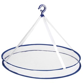 OUKENS Round Drying Rack, 23inch Foldable Underwear Dryer, Collapsible Hanging Laundry Rack, Lay Flat to Dry Mesh Clothes Drying Basket for Lightweight Clothing, Delicates and Swimsuit