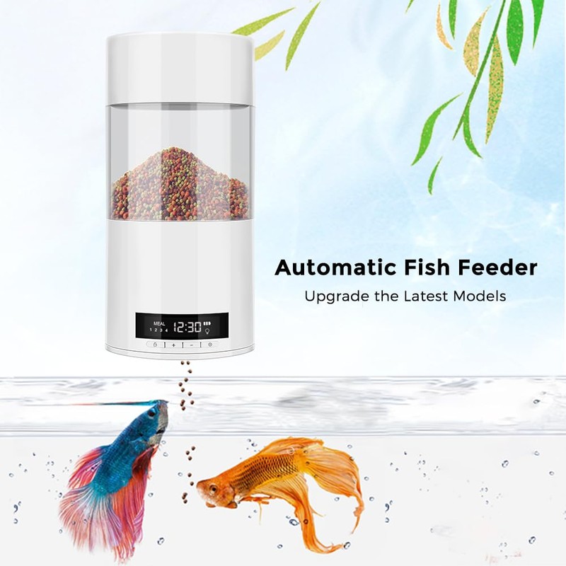 Automatic Aquarium Feeder, 500 ml, Large Capacity, Automatic Dispenser with