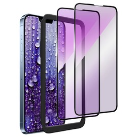 Zuslab Protector de pantalla de vidrio templado antiluz azul compatible con PTC CHP 13 5.4 pulgadas 2021 【2 unidades】【Con marco de instalación】, cubierta antiarañazos, 9H HD transparente protector de ojos