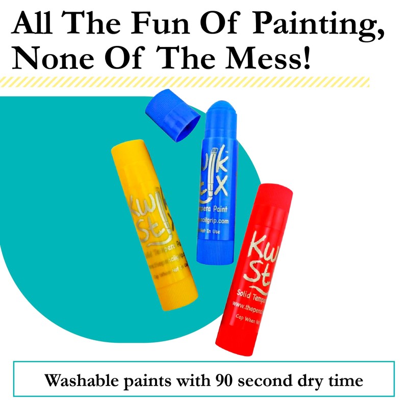 The Pencil Grip Kwik Stix Solid Paint Pens, Tempera Paint