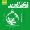 Christmas Window Stickers - Xmas Snowflake Hanging Bauble Window Cling