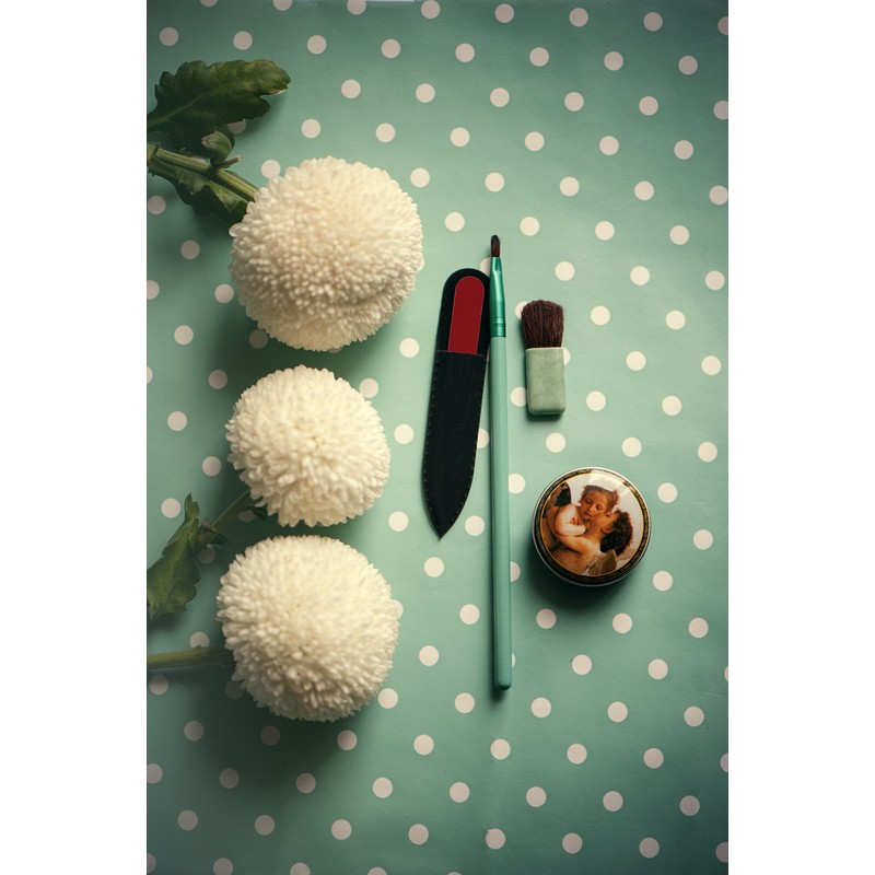Mont Bleu Coloured Glass Nail File in Black Velvet Bag