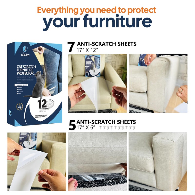 Furniture Protector from Cats, Cat Scratch Protector, One Sided Anti-Scratching