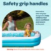 2-in-1 Inflatable Kiddie Pool, 65"x39"x10" (5'5") Soft Cushioned Floor, Handles,