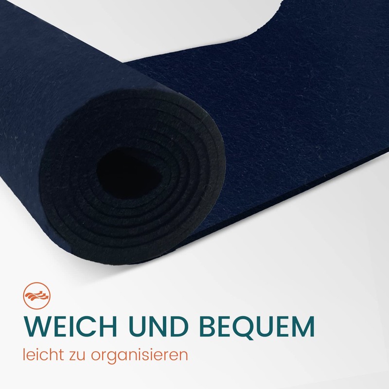 shinfly Felt Table Runner, Felt Runner, Washable with Leather Label,